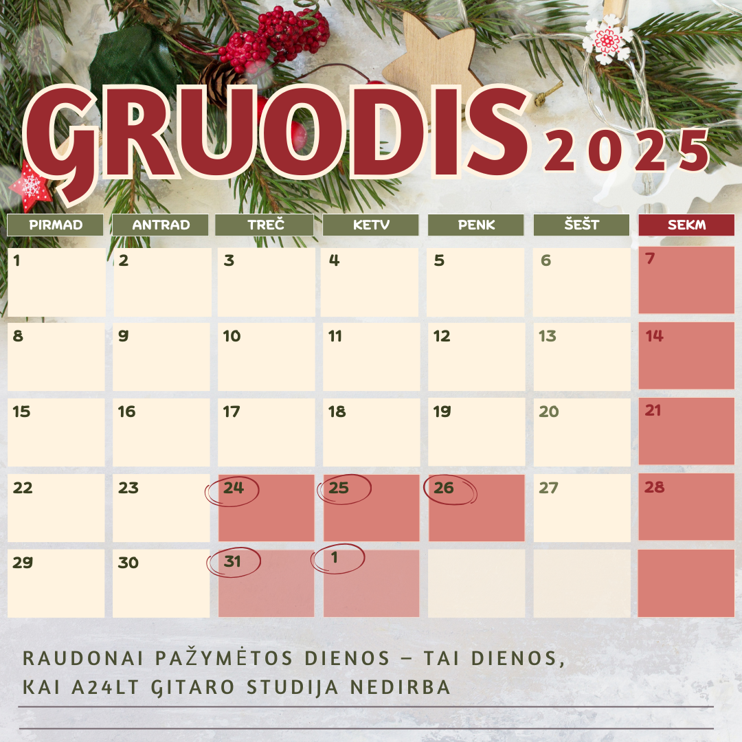 Red and Green Simple Christmas December 2025 Calendar Instagram Post